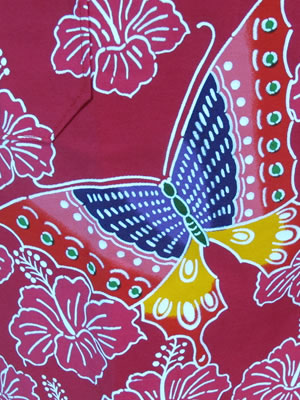 琉球紅型染　フクロウ 沖縄県指定無形文化財技能保持者】金城昌太郎作 琉球紅型 額絵