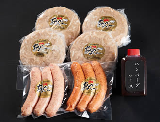 沖縄あぐー生ハンバーグ・ウィンナーセット