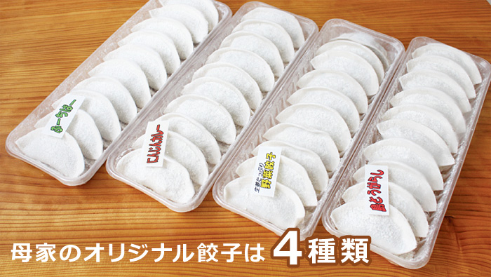 沖縄餃子　母家　のオリジナル餃子は４種類