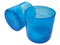 【送料無料】琉球ガラス／海の泡ロックグラス　２個セット